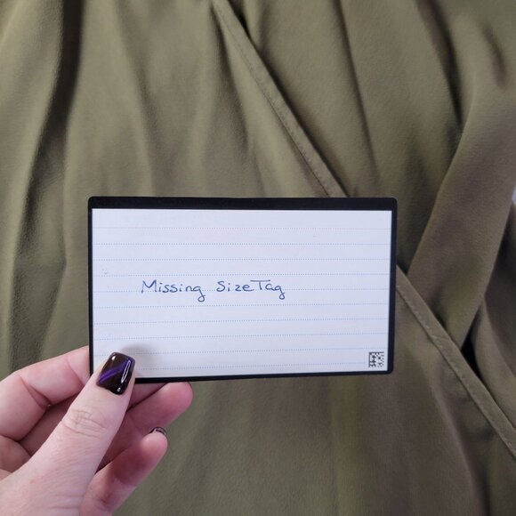 Papermoon Women’s Olive Green Surplice Tank Top Size S Sleeveless‎ Crossover - Picture 6 of 10